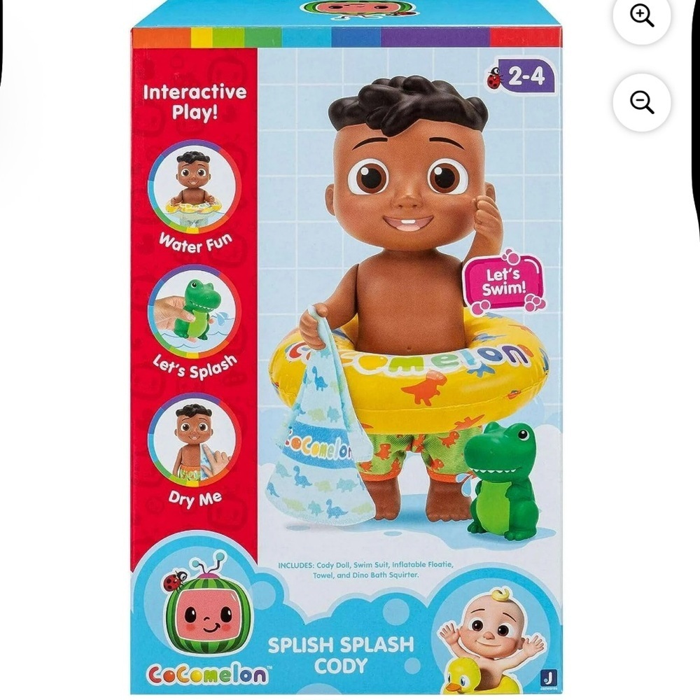 CoComelon Splish Splash Cody Doll Bath Time Toy Set | Interactive Water Play-NIB